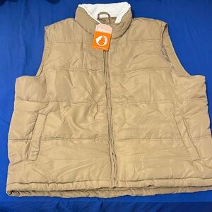 Men's Tan Puffer Vest